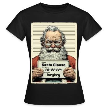 Santa Arrested - Women's T-Shirt - black - Front - AI Model Female 172 dark (172cm)