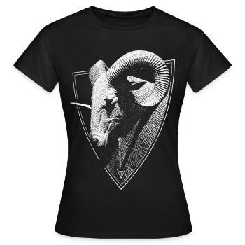 La tête de Ram dans les armoiries - T-shirt Femme - noir - Devant - AI Model Female 172 dark (172cm)