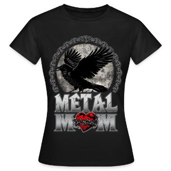 Metal Mom Raven Gift Heavy Metal Woman - Frauen T-Shirt - Schwarz - Vorne - AI Model Female 172 dark (172cm)