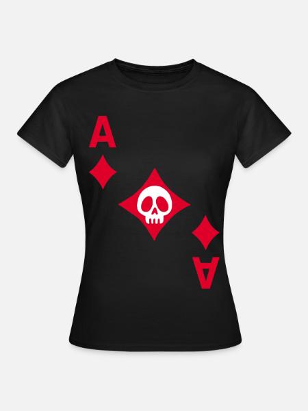 Diamantenschädel - Frauen T-Shirt - Schwarz