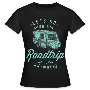 Voyage sur la route - T-shirt Femme - noir - Devant - AI Model Female 172 dark (172cm)
