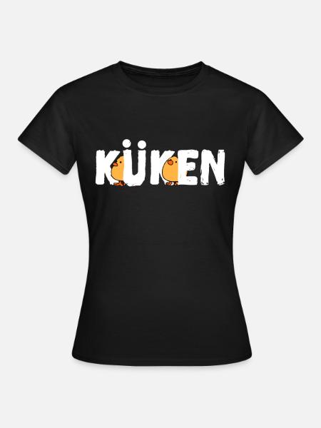 Niedliche Küken - Frauen T-Shirt - Schwarz