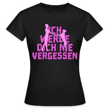 Erinnerung an verstorbenen Hund - Gedenken an Hund - Frauen T-Shirt - Schwarz - Vorne - AI Model Female 172 dark (172cm)