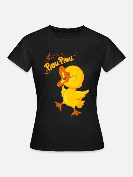 piou piou poussin canard - T-shirt Femme - noir
