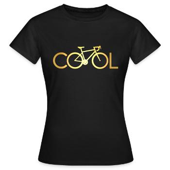 Vélo de route cycliste cool bike - T-shirt Femme - noir - Devant - AI Model Female 172 dark (172cm)
