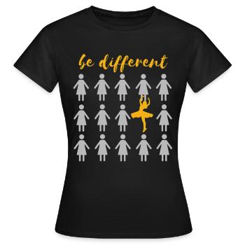 Ballett - Frauen T-Shirt - Schwarz - Vorne - AI Model Female 172 dark (172cm)