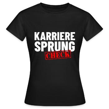 Saut de carrière promotion cadeau - T-shirt Femme - noir - Devant - AI Model Female 172 dark (172cm)