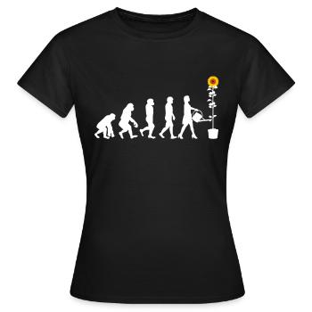 Gardener Sunflower Evolution Garden Retiree - Women's T-Shirt - black - Front - AI Model Female 172 dark (172cm)