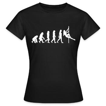Pole dance evolution gift pole dancer - Women's T-Shirt - black - Front - AI Model Female 172 dark (172cm)