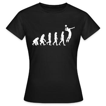 Volleyball joueur femme évolution volleyball - T-shirt Femme - noir - Devant - AI Model Female 172 dark (172cm)