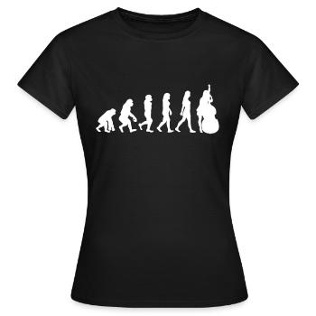 Cello Spielerin Evolution Violoncello Musikerin - Frauen T-Shirt - Schwarz - Vorne - AI Model Female 172 dark (172cm)