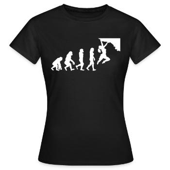 Bouldering Evolution Climbing Wall Climbing Boulder - Women's T-Shirt - black - Front - AI Model Female 172 dark (172cm)