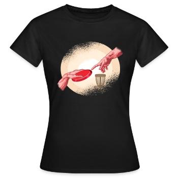 Cd Golf Shirt - Frisbee Cadeau De Golf Golf Jeu - T-shirt Femme - noir - Devant - AI Model Female 172 dark (172cm)