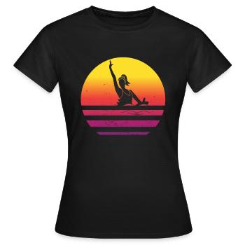 Synchronschwimmen Shirt – Retro Synchronschwimmeri - Frauen T-Shirt - Schwarz - Vorne - AI Model Female 172 dark (172cm)