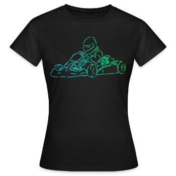 Kart Kart fahren Rennkart Rennen Geschenk - Frauen T-Shirt - Schwarz - Vorne - AI Model Female 172 dark (172cm)
