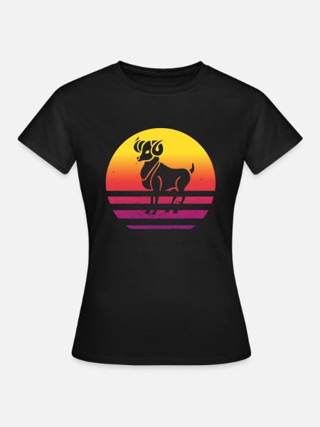 Sternzeichen Widder - Frauen T-Shirt - Schwarz