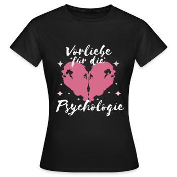 Psychologie Lustiges Rorschach Herz Psychologie - Frauen T-Shirt - Schwarz - Vorne - AI Model Female 172 dark (172cm)