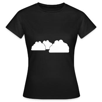 Clouds Sky Celestial Cloud Weather Rain - Women's T-Shirt - black - Front - AI Model Female 172 dark (172cm)