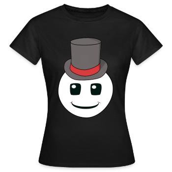 Sympathique Mignon Émotions Sentiments Visage Chapeau - T-shirt Femme - noir - Devant - AI Model Female 172 dark (172cm)