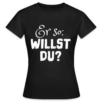 Lustiges Partnershirt Hochzeit und Verlobung - Frauen T-Shirt - Schwarz - Vorne - AI Model Female 172 dark (172cm)