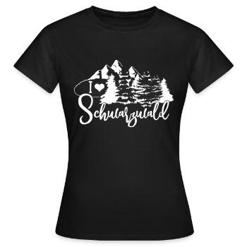 1 x Forêt Noire #Heimatliebe Forêt Noire - T-shirt Femme - noir - Devant - AI Model Female 172 dark (172cm)