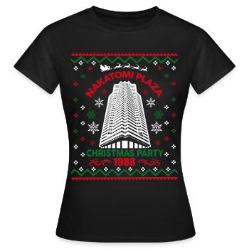 Nakatomi Plaza Christmas Party 1988 Noël moche - T-shirt Femme - noir - Devant - AI Model Female 172 dark (172cm)