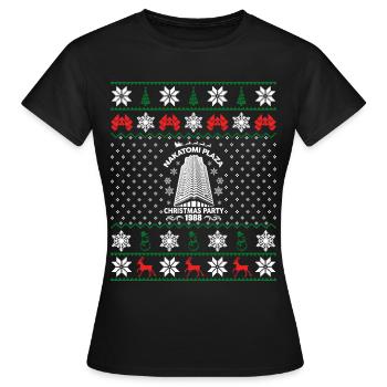 Nakatomi Plaza Christmas Party 1988 Noël moche - T-shirt Femme - noir - Devant - AI Model Female 172 dark (172cm)