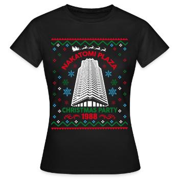 Nakatomi Plaza Christmas Party 1988 Noël moche - T-shirt Femme - noir - Devant - AI Model Female 172 dark (172cm)