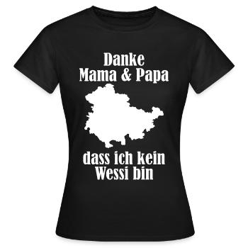 Ostdeutschland Thüringen Osten Geschenk - Frauen T-Shirt - Schwarz - Vorne - AI Model Female 172 dark (172cm)