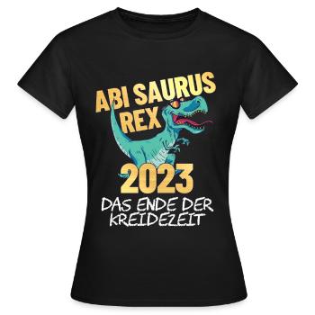 Abisaurus ABI 2023 Ende der Kreidezeit Dinosaurier - Frauen T-Shirt - Schwarz - Vorne - AI Model Female 172 dark (172cm)
