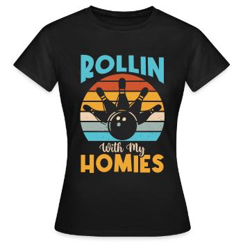 Je ne suis pas toujours grincheux Parfois je joue au bowling - Spor - T-shirt Femme - noir - Devant - AI Model Female 172 dark (172cm)