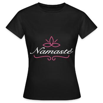 Namaste - T-shirt Femme - noir - Devant - AI Model Female 172 dark (172cm)