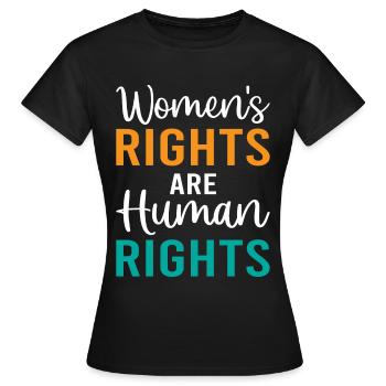 Les droits des femmes sont des droits humains - Féminisme - T-shirt Femme - noir - Devant - AI Model Female 172 dark (172cm)