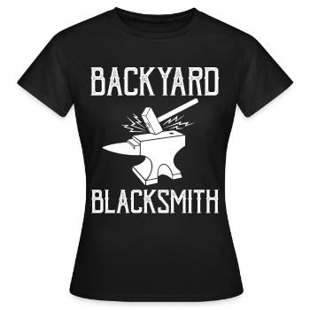 Backyard Blacksmith Ironsmith - Women's T-Shirt - black - Front - AI Model Female 172 dark (172cm)