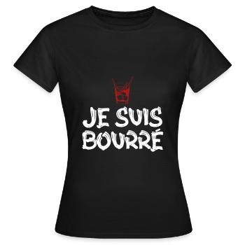 surprise je suis bourré - T-shirt Femme - noir - Devant - AI Model Female 172 dark (172cm)