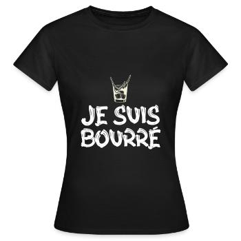 surprise je suis bourré - T-shirt Femme - noir - Devant - AI Model Female 172 dark (172cm)