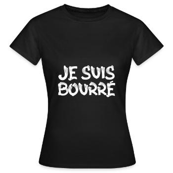 surprise je suis bourré - T-shirt Femme - noir - Devant - AI Model Female 172 dark (172cm)