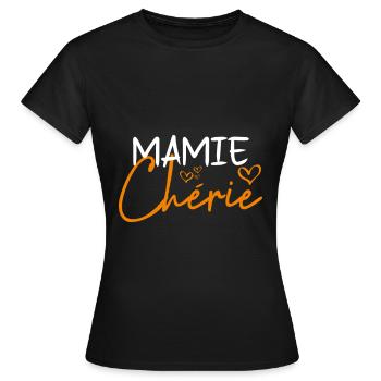 Mamie chérie - T-shirt Femme - noir - Devant - AI Model Female 172 dark (172cm)