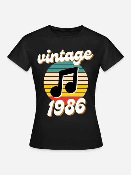 geboren vintage jahr 1986 geschenk idee 80er - Frauen T-Shirt - Schwarz