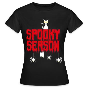 SPOOKY season . - T-shirt Femme - noir - Devant - AI Model Female 172 dark (172cm)