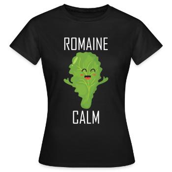 Vegan Gardening Quote Salad Romaine Calm - Women's T-Shirt - black - Front - AI Model Female 172 dark (172cm)
