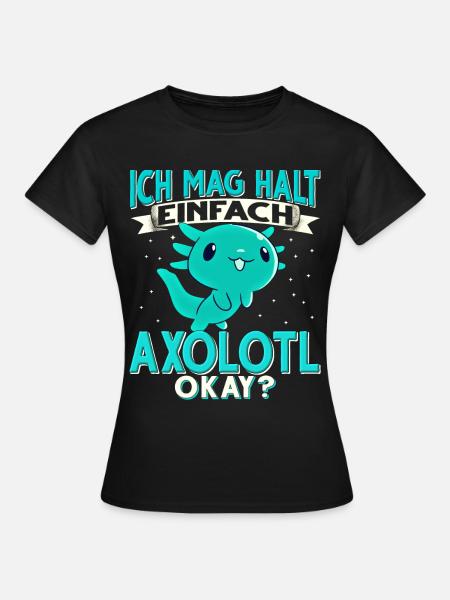 Axolotl - Frauen T-Shirt - Schwarz