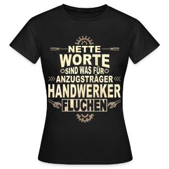 Handwerk Handwerker - Frauen T-Shirt - Schwarz - Vorne - AI Model Female 172 dark (172cm)