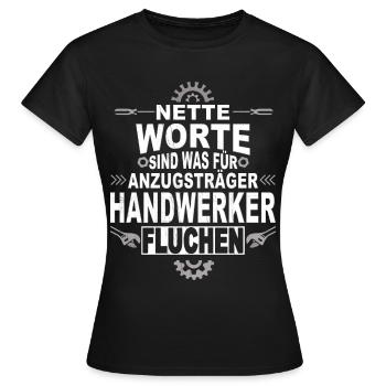 Handwerk Handwerker - Frauen T-Shirt - Schwarz - Vorne - AI Model Female 172 dark (172cm)