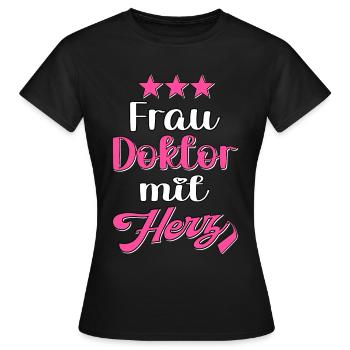 Doktortitel Dissertation Doktorand Doktorgrad - Frauen T-Shirt - Schwarz - Vorne - AI Model Female 172 dark (172cm)