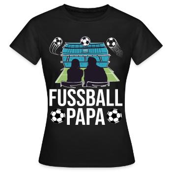 Fussballer Fussball Papa Vater Vatertag - Frauen T-Shirt - Schwarz - Vorne - AI Model Female 172 dark (172cm)