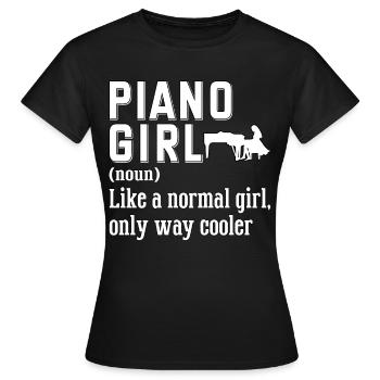 Pianiste Pianiste Piano - T-shirt Femme - noir - Devant - AI Model Female 172 dark (172cm)