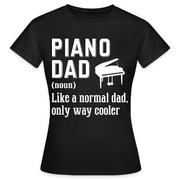 Pianiste Pianiste Piano - T-shirt Femme - noir - Devant - AI Model Female 172 dark (172cm)