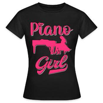Pianiste Pianiste Piano - T-shirt Femme - noir - Devant - AI Model Female 172 dark (172cm)