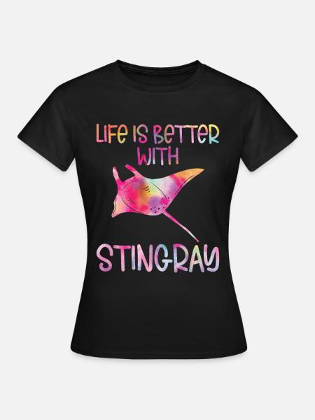 Stachelrochen - Frauen T-Shirt - Schwarz